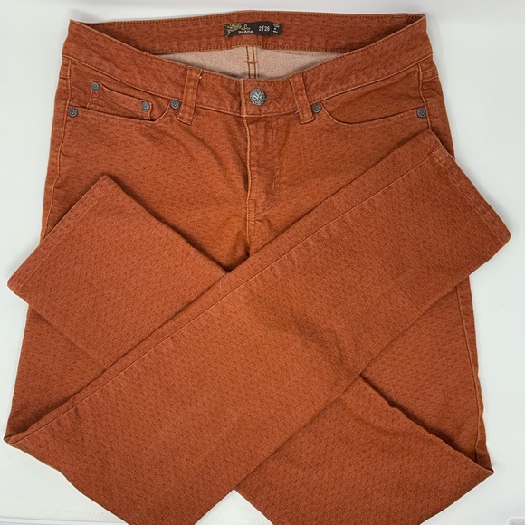 Prana Denim - Prana Burnt Orange Textured Skinny Jeans Size 2